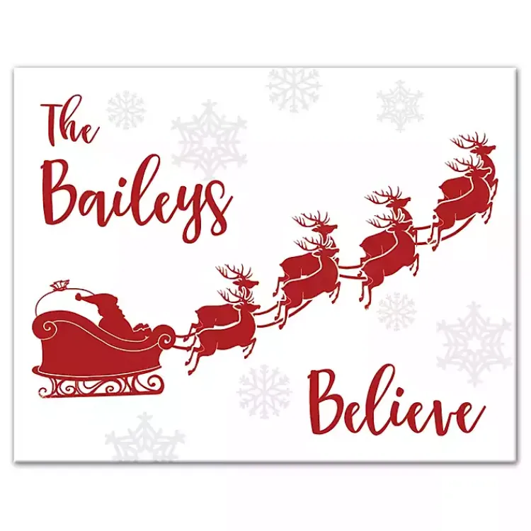 Sale Personalized Our Family Believes Wall Plaque Christmas Art & Wall Decor