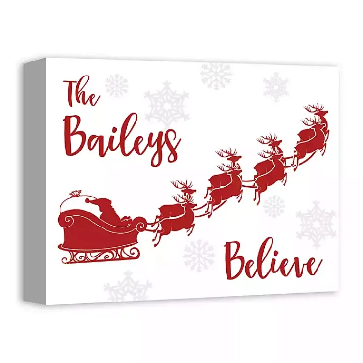 Sale Personalized Our Family Believes Wall Plaque Christmas Art & Wall Decor