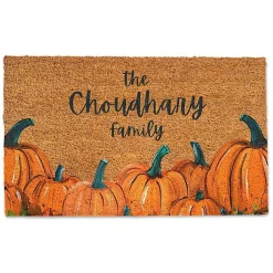 New Personalized Painted Pumpkins Doormat Fall