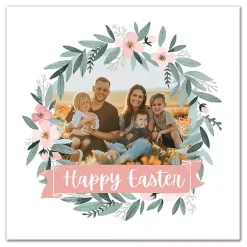 Hot Personalized Photo Easter Wreath Canvas Plaque Easter Decorations