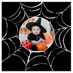 Best Personalized Photo Spider Web Canvas Print Halloween