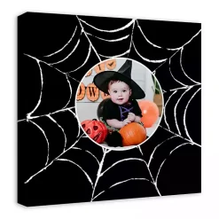 Best Personalized Photo Spider Web Canvas Print Halloween