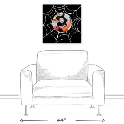 Best Personalized Photo Spider Web Canvas Print Halloween