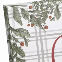 Discount Personalized Plaid Botanical Canvas Art Print Christmas Art & Wall Decor