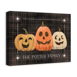 Best Personalized Plaid Jack O Lanterns Canvas Print Halloween