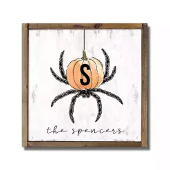 Hot Personalized Pumpkin and Spider Halloween Wall Art Halloween