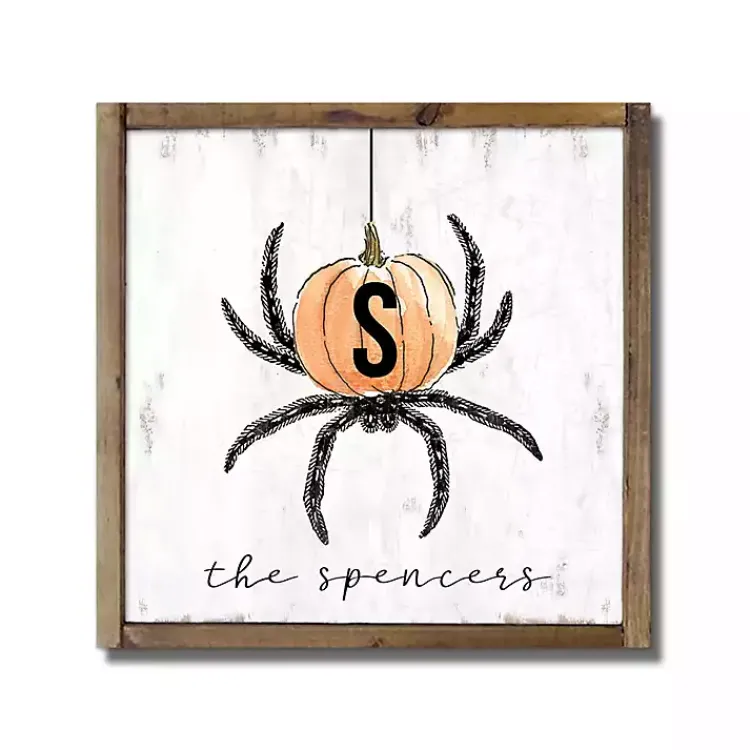 Hot Personalized Pumpkin and Spider Halloween Wall Art Halloween