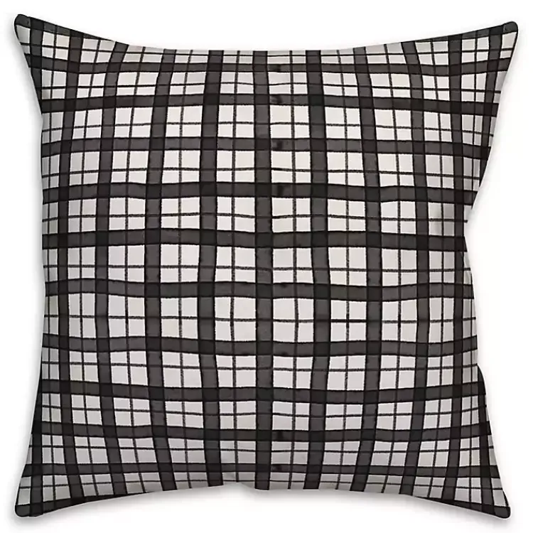 Discount Personalized Pumpkin Black and White Plaid Pillow Fall