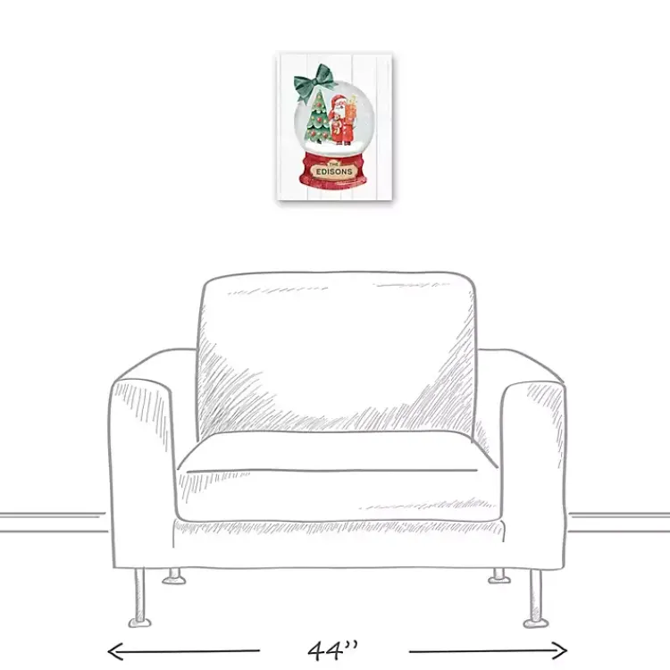 Outlet Personalized Santa Snowglobe Canvas Art Print Christmas Art & Wall Decor