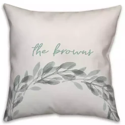 Kirklands Home Outdoor Cushions & Pillows|Personalized Seafoam Wreath Pillow