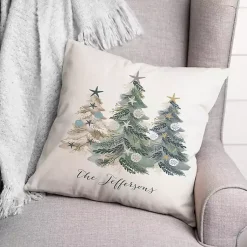Hot Personalized Seaside Christmas Trees Pillow Christmas Pillows