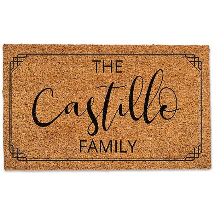 Kirklands Home Doormats|Personalized Simple Boarder Coir Doormat