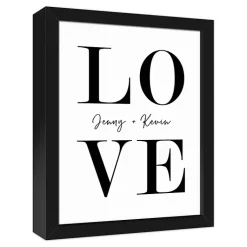 Kirklands Home Wall Quotes & Signs|Personalized Simple Love Framed Canvas Wall Plaque