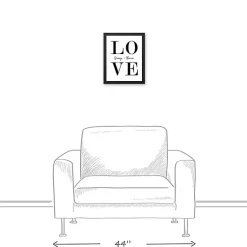 Kirklands Home Wall Quotes & Signs|Personalized Simple Love Framed Canvas Wall Plaque