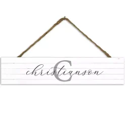 Kirklands Home Wall Quotes & Signs|Personalized Simple Monogram Wall Plaque White