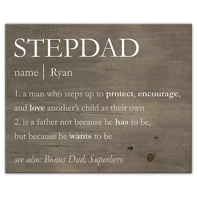 Kirklands Home Wall Quotes & Signs|Personalized Stepdad Definition Canvas Wall Plaque