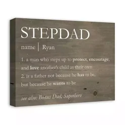 Kirklands Home Wall Quotes & Signs|Personalized Stepdad Definition Canvas Wall Plaque