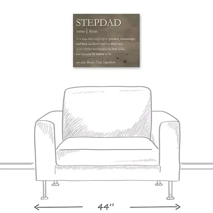 Kirklands Home Wall Quotes & Signs|Personalized Stepdad Definition Canvas Wall Plaque