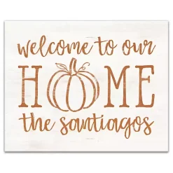 Discount Personalized Welcome Home Fall Canvas Art Print Fall