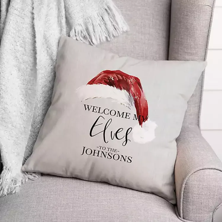 Discount Personalized Welcome My Elves Pillow Christmas Pillows