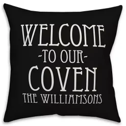 Hot Personalized Welcome To Our Coven Outdoor Pillow Halloween