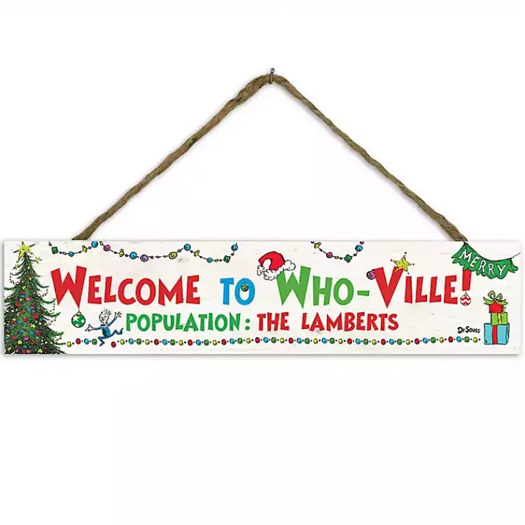Best Personalized Welcome to Whoville Wall Plaque Christmas Art & Wall Decor