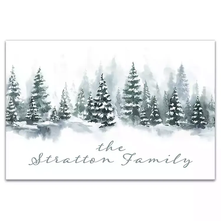 Sale Personalized Winter Tree Landscape Canvas Print Christmas Art & Wall Decor