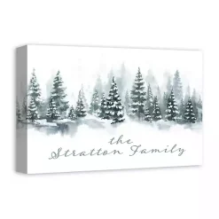 Sale Personalized Winter Tree Landscape Canvas Print Christmas Art & Wall Decor