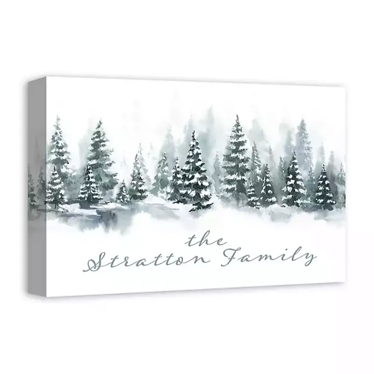Sale Personalized Winter Tree Landscape Canvas Print Christmas Art & Wall Decor