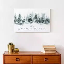 Sale Personalized Winter Tree Landscape Canvas Print Christmas Art & Wall Decor