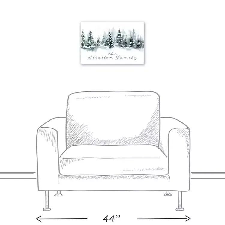 Sale Personalized Winter Tree Landscape Canvas Print Christmas Art & Wall Decor