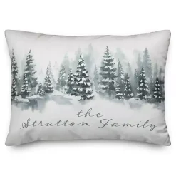 Clearance Personalized Winter Tree Landscape Pillow Christmas Pillows
