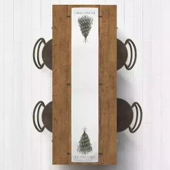 Clearance Personalized Wispy Tree Table Runner, 90 in. Christmas Dining & Entertaining