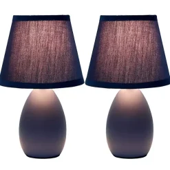 Kirklands Home Table Lamps|Petite Oblong Table Lamps, Set of 2 Blue