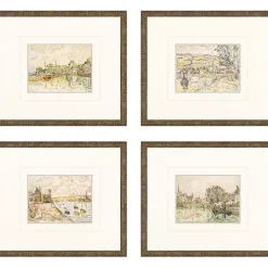 Kirklands Home Framed Art|Petite Landscapes Framed Art Prints, Set of 4