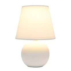 Kirklands Home Table Lamps|Petite Off Orb Ceramic Table Lamp White