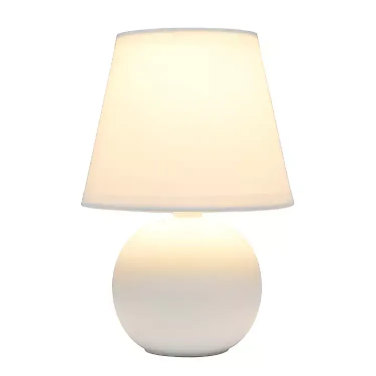 Kirklands Home Table Lamps|Petite Off Orb Ceramic Table Lamp White