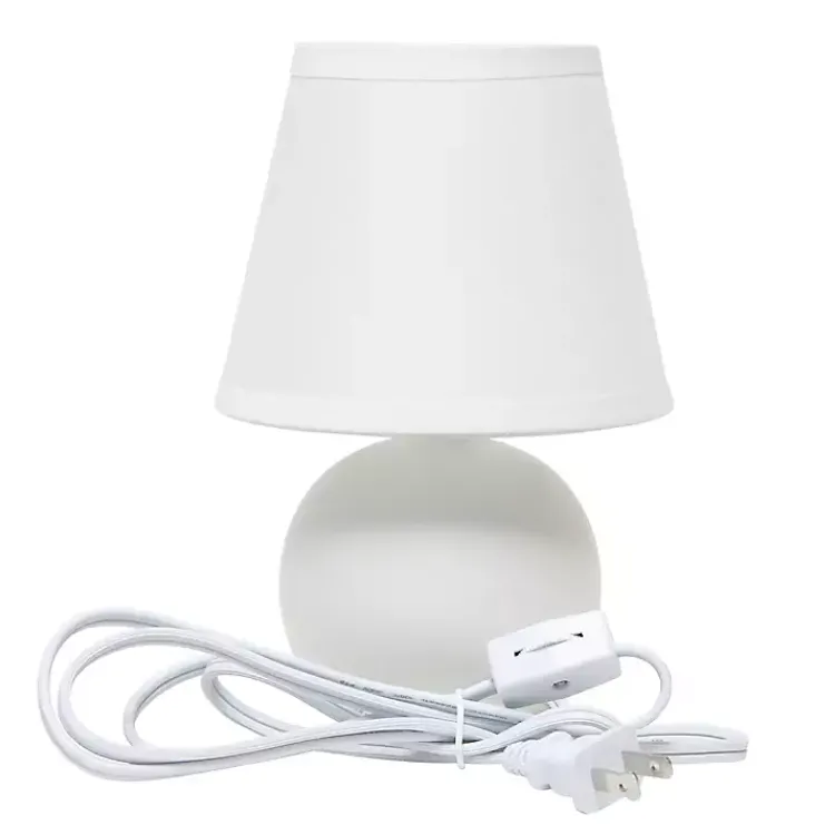 Kirklands Home Table Lamps|Petite Off Orb Ceramic Table Lamp White