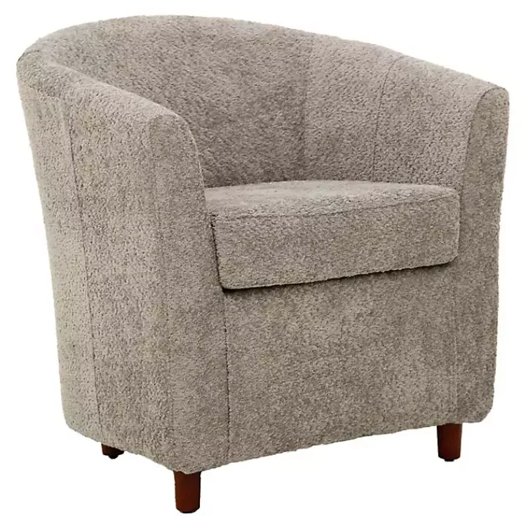 Kirklands Home Accent Chairs|Pewter Boucle Parker Club Chair Gray