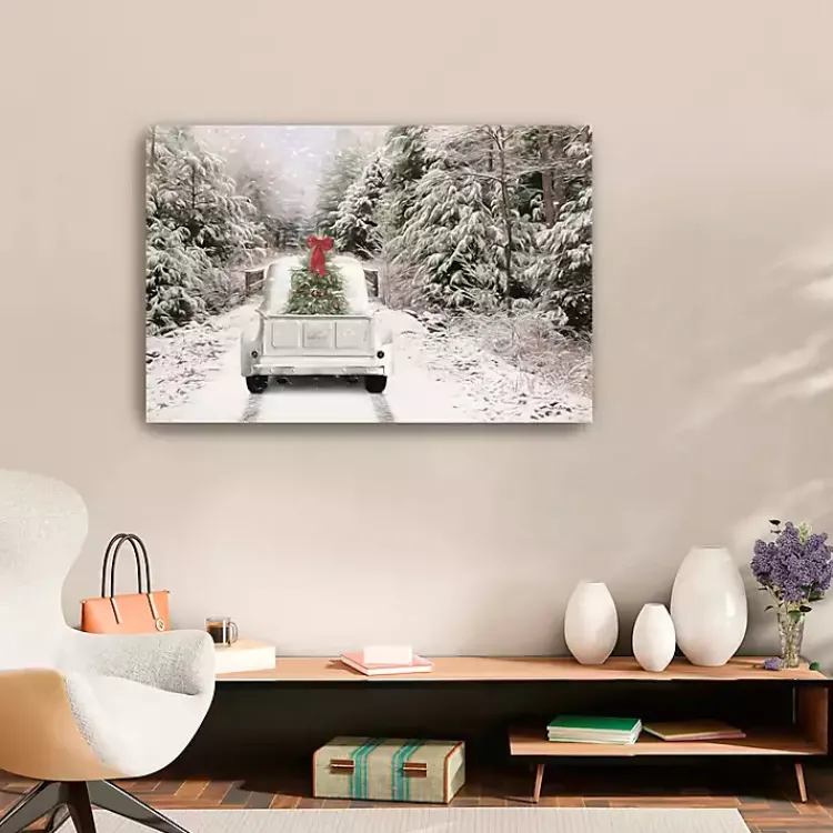 Best Picking Up the Tree Canvas Art Print Christmas Art & Wall Decor