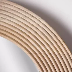 Kirklands Home Decorative Mirrors|Pill Capsule Oval Shaped Wood Wall Mirror