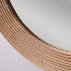 Kirklands Home Decorative Mirrors|Pill Capsule Oval Shaped Wood Wall Mirror