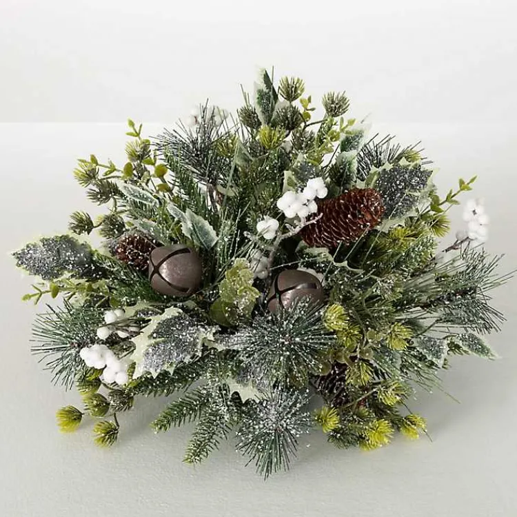 Clearance Pine & Berry Jingle Bell Christmas Arrangement Christmas Arrangements & Garland