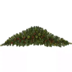 Online Pine and Berry LED Swag Christmas Wreaths