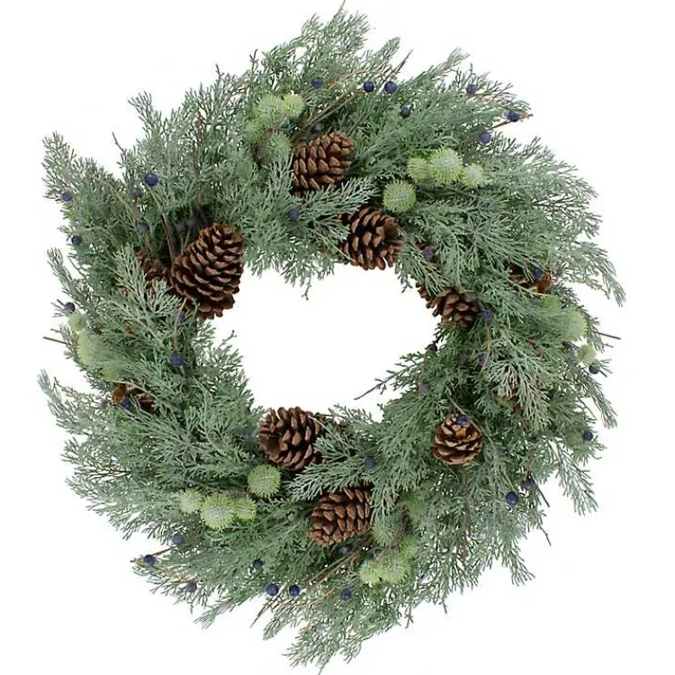 Clearance Pine and Blueberry Wreath Wreaths