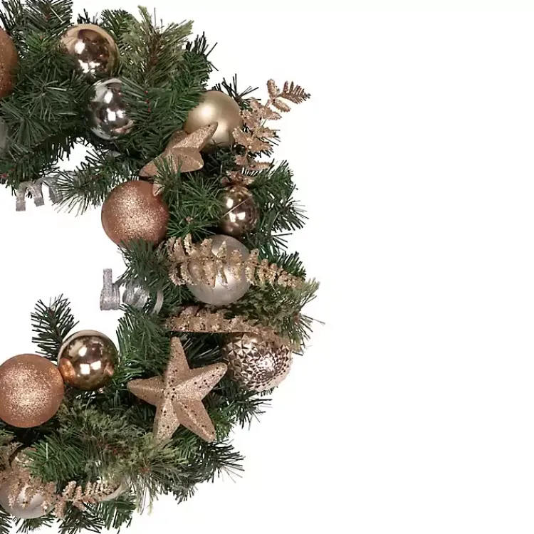 New Pine and Star Ornaments Wreath Christmas Wreaths