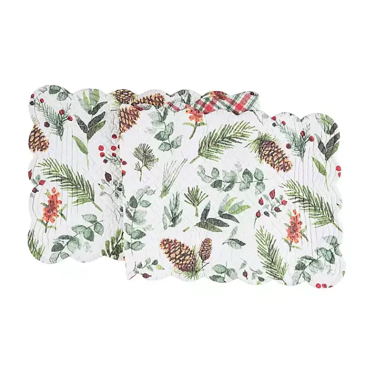 Best Pinecone and Plaid Reversible Table Runner Christmas Dining & Entertaining