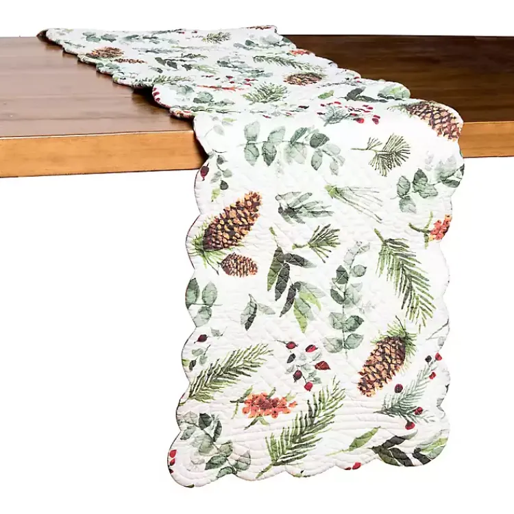 Best Pinecone and Plaid Reversible Table Runner Christmas Dining & Entertaining