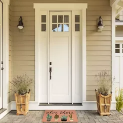 Kirklands Home Doormats|Pink Aloe There Coir Doormat