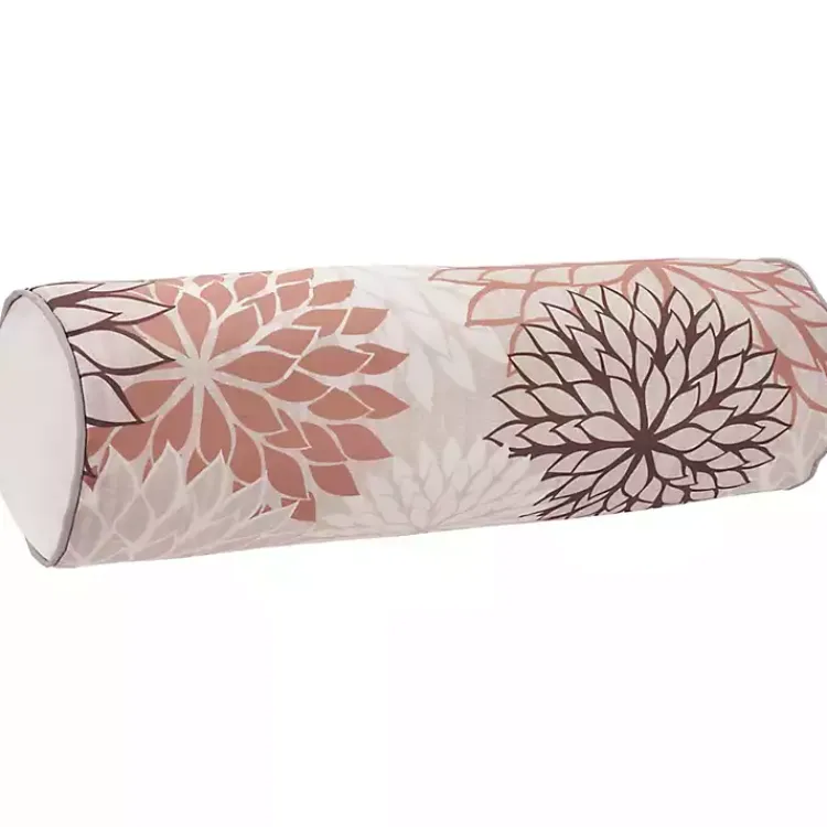 Kirklands Home Outdoor Cushions & Pillows|and Beige Floral Outdoor Bolster Pillow Pink